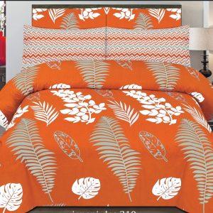 Salonika Cotton King Size Bedsheet Set with Pillow Covers – Printed Design Malta
