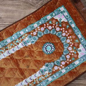 Premium Quilted Janamaz | Orthopedic Foam Muslim Prayer Mat – 70x110cm