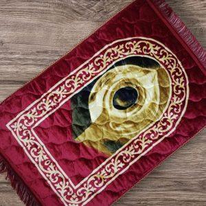 Premium Quilted Janamaz | Orthopedic Foam Muslim Prayer Mat – 70x110cm (Red New))