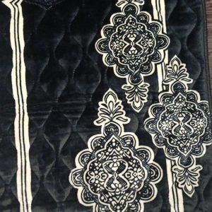 Premium Quilted Janamaz | Orthopedic Foam Muslim Prayer Mat – 70x110cm Black Cool