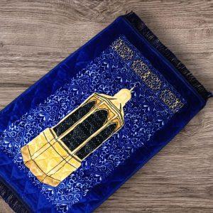 Premium Quilted Janamaz | Orthopedic Foam Muslim Prayer Mat – 70x110cm (Blue)