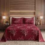 Salonika Cotton King Size Bedsheet Set with Pillow Covers – Printed Design | سالونیکا کاٹن کنگ سائز بیڈ شیٹ سیٹ ود تکیہ کورز – پرنٹڈ ڈیزائن